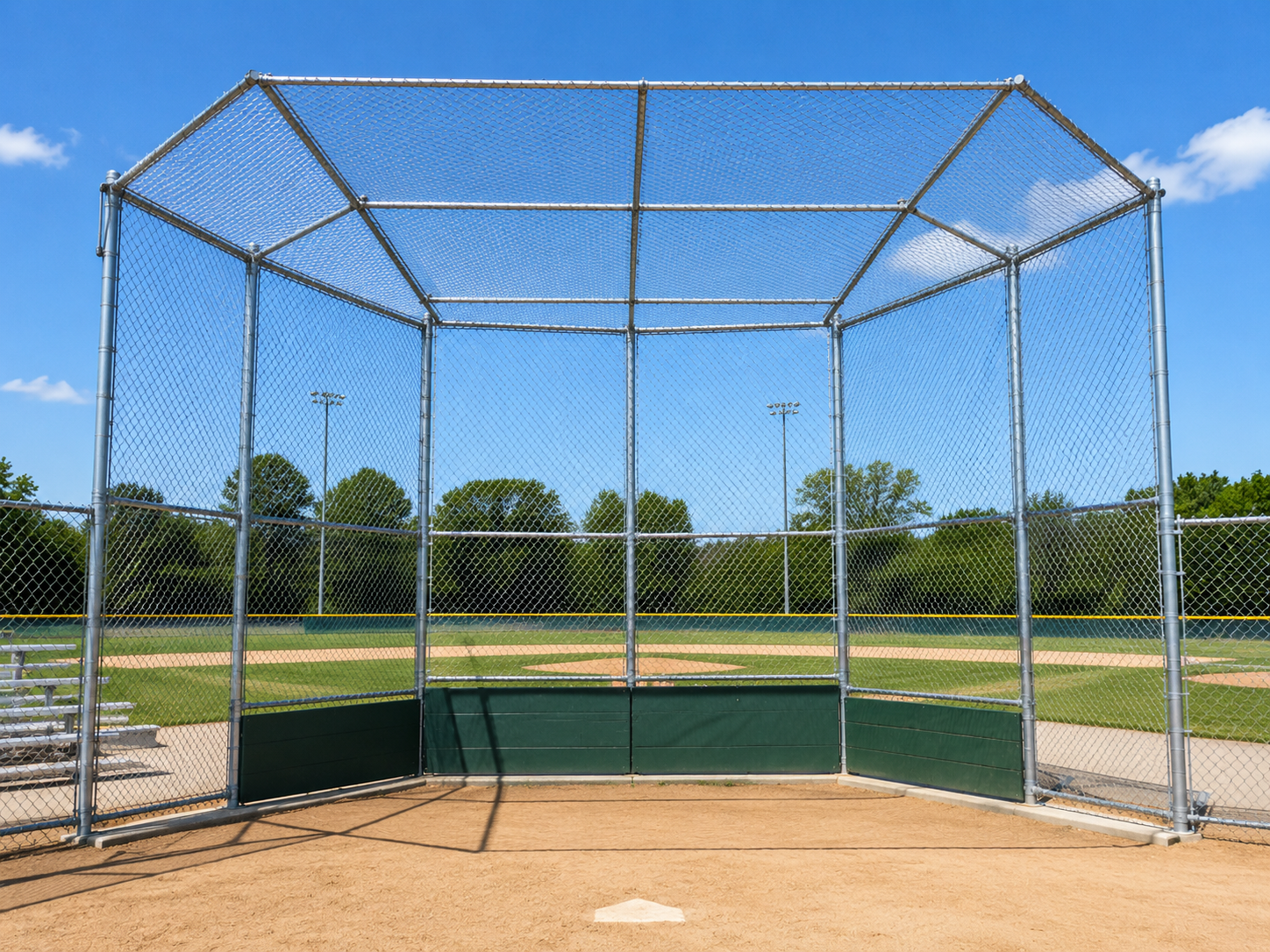 Hooded Baseball Backstop